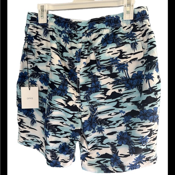 NWT ONIA Men’s The Calder Swim Trunks Shorts Tropical Floral Men’s Size M 7” - Picture 3 of 11